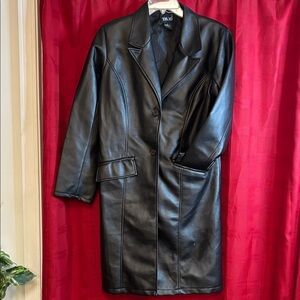 Via Spiga Black Leather Jacket,100% polyurethane